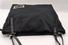 Authentic FENDI Vintage Jersey Leather Shoulder Tote Bag Purse Black 2646I