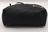 Authentic FENDI Vintage Jersey Leather Shoulder Tote Bag Purse Black 2646I