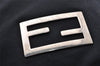 Authentic FENDI Vintage Jersey Leather Shoulder Tote Bag Purse Black 2646I