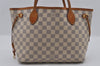 Authentic Louis Vuitton Damier Azur Neverfull PM Tote Bag N51110 LV 2647I