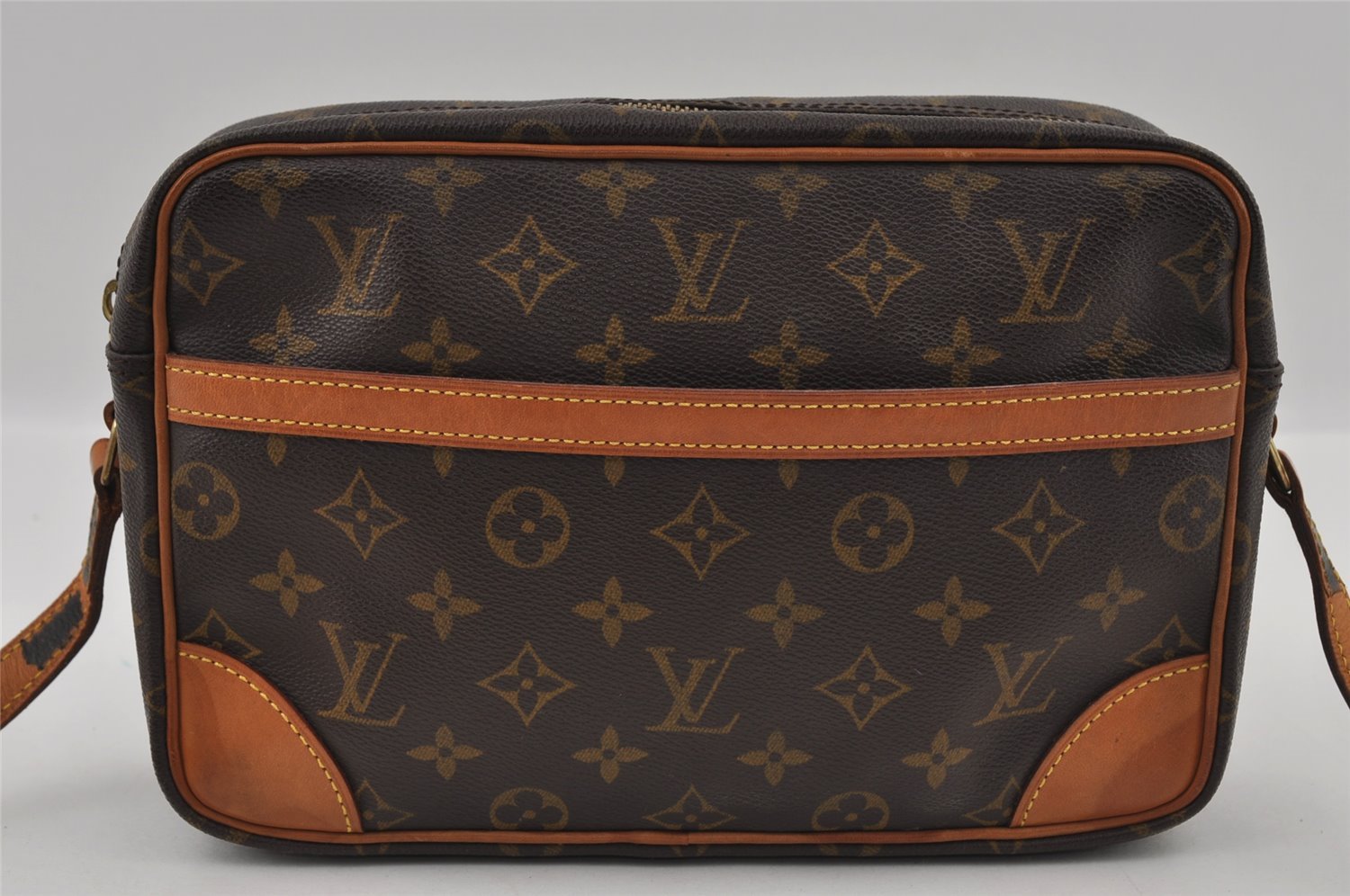 Authentic Louis Vuitton Monogram Trocadero 27 Shoulder Cross Bag M51274 LV 2648I