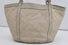 Authentic GUCCI Guccissima Abbey Shoulder Tote Bag GG Leather 211982 White 2649I