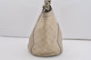 Authentic GUCCI Guccissima Abbey Shoulder Tote Bag GG Leather 211982 White 2649I