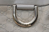 Authentic GUCCI Guccissima Abbey Shoulder Tote Bag GG Leather 211982 White 2649I