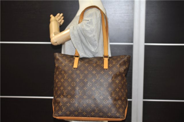 Authentic Louis Vuitton Monogram Cabas Mezzo Shoulder Tote Bag M51151 LV 2650F