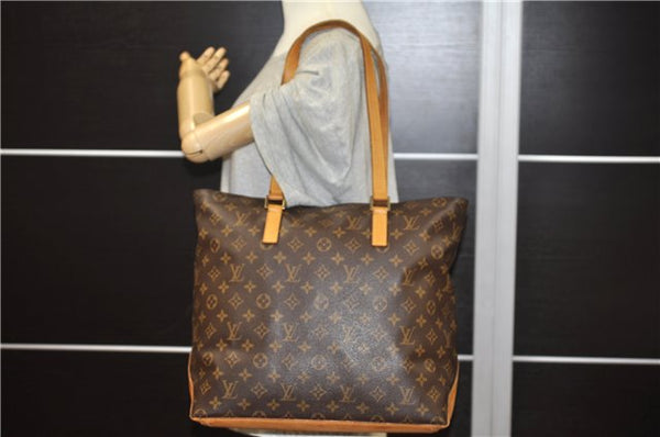 Authentic Louis Vuitton Monogram Cabas Mezzo Shoulder Tote Bag M51151 LV 2650F