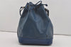Authentic Louis Vuitton Epi Noe Shoulder Drawstring Bag Blue M44005 LV 2650I