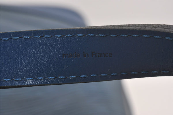 Authentic Louis Vuitton Epi Noe Shoulder Drawstring Bag Blue M44005 LV 2650I