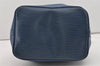 Authentic Louis Vuitton Epi Noe Shoulder Drawstring Bag Blue M44005 LV 2650I