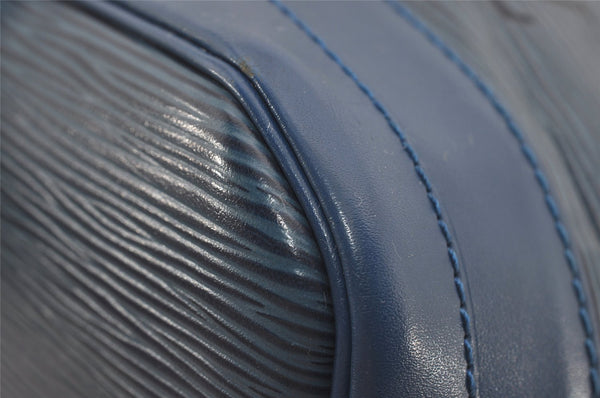 Authentic Louis Vuitton Epi Noe Shoulder Drawstring Bag Blue M44005 LV 2650I