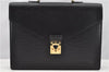 Auth Louis Vuitton Epi Serviette Ambassadeur Black Briefcase M54412 LV 2651G