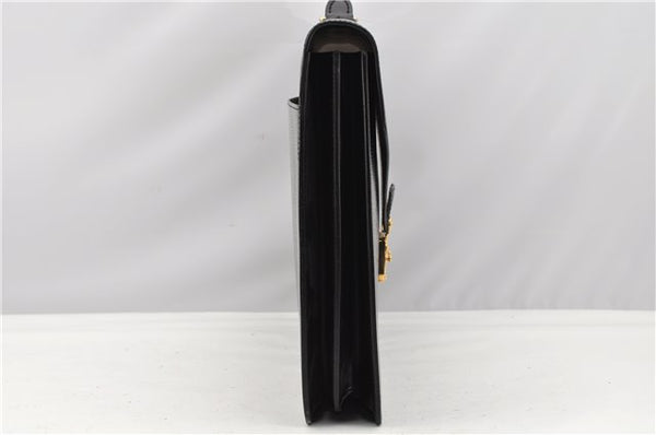 Auth Louis Vuitton Epi Serviette Ambassadeur Black Briefcase M54412 LV 2651G