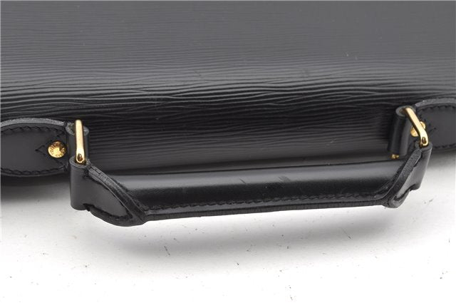 Auth Louis Vuitton Epi Serviette Ambassadeur Black Briefcase M54412 LV 2651G