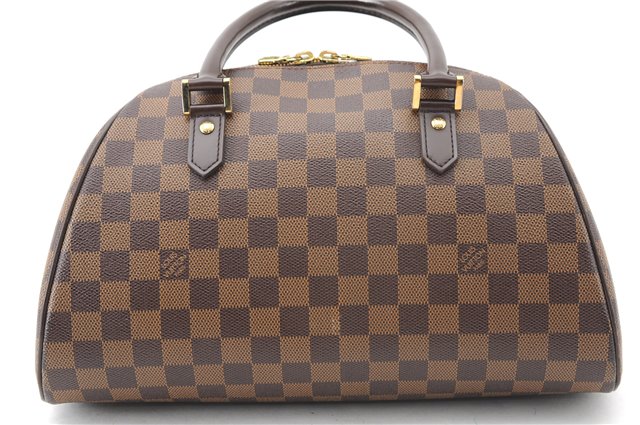 Authentic Louis Vuitton Damier Ribera MM Hand Boston Bag Purse N41434 LV 2652F