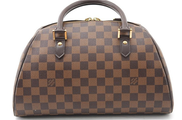 Authentic Louis Vuitton Damier Ribera MM Hand Boston Bag Purse N41434 LV 2652F