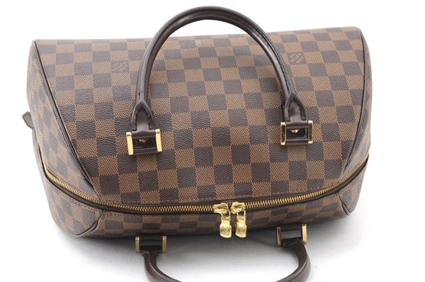 Authentic Louis Vuitton Damier Ribera MM Hand Boston Bag Purse N41434 LV 2652F