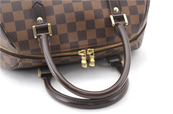 Authentic Louis Vuitton Damier Ribera MM Hand Boston Bag Purse N41434 LV 2652F