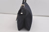 Authentic FENDI Mamma Baguette Shoulder Hand Bag Canvas Leather Navy Blue 2652I