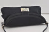Authentic FENDI Mamma Baguette Shoulder Hand Bag Canvas Leather Navy Blue 2652I