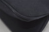 Authentic FENDI Mamma Baguette Shoulder Hand Bag Canvas Leather Navy Blue 2652I