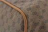 Authentic GUCCI Web Sherry Line Micro GG Travel Bag PVC Leather Brown 2653E
