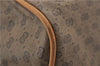 Authentic GUCCI Web Sherry Line Micro GG Travel Bag PVC Leather Brown 2653E