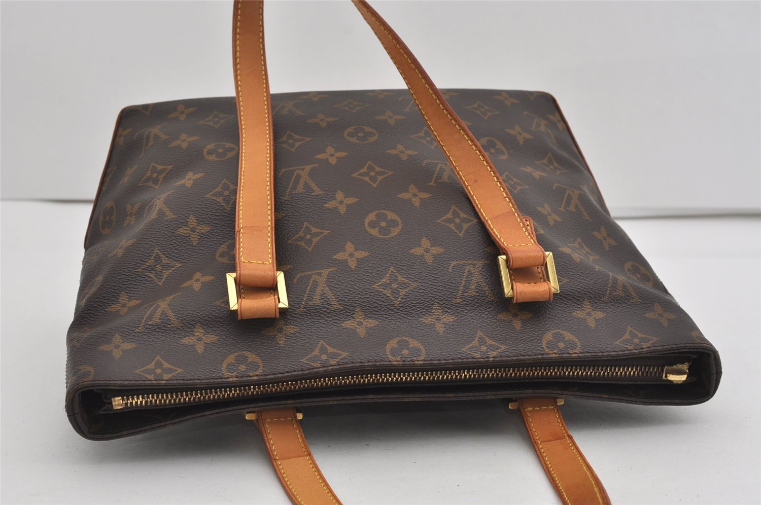 Authentic Louis Vuitton Monogram Cabas Piano Shoulder Tote Bag M51148 Junk 2653I