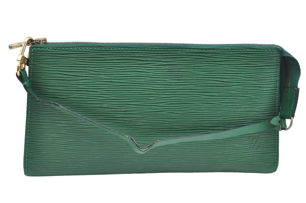 Authentic Louis Vuitton Epi Pochette Accessoires Pouch Green M52944 Junk 2654H