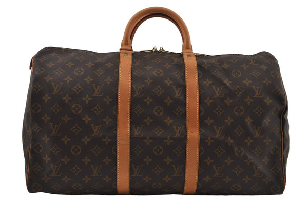 Authentic Louis Vuitton Monogram Keepall 50 Travel Boston Bag M41426 LV 2654I