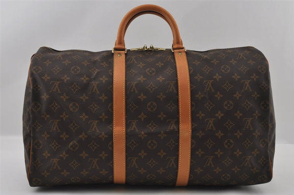 Authentic Louis Vuitton Monogram Keepall 50 Travel Boston Bag M41426 LV 2654I