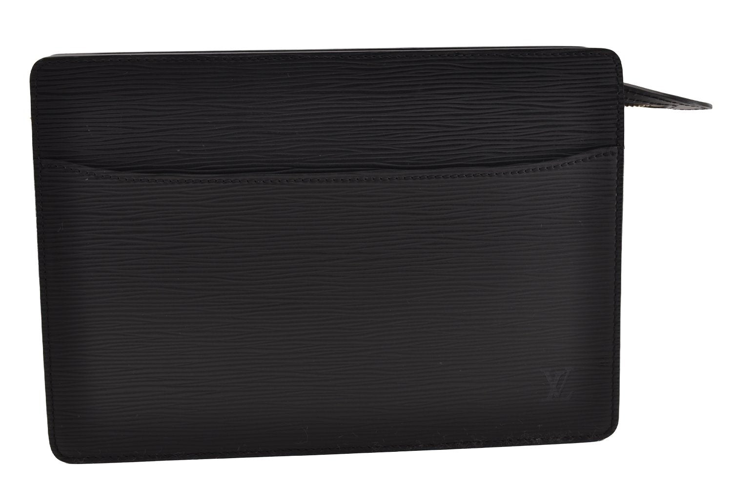 Authentic Louis Vuitton Epi Pochette Homme Clutch Hand Bag Black M52522 LV 2655I
