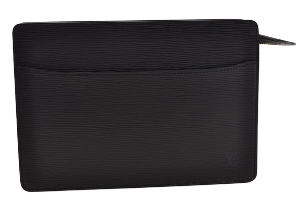 Authentic Louis Vuitton Epi Pochette Homme Clutch Hand Bag Black M52522 LV 2655I
