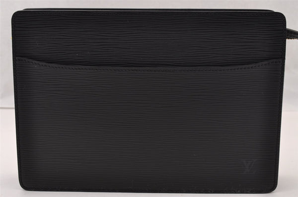 Authentic Louis Vuitton Epi Pochette Homme Clutch Hand Bag Black M52522 LV 2655I