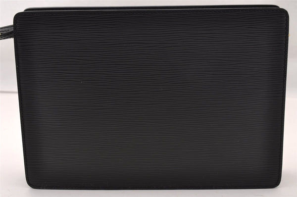 Authentic Louis Vuitton Epi Pochette Homme Clutch Hand Bag Black M52522 LV 2655I