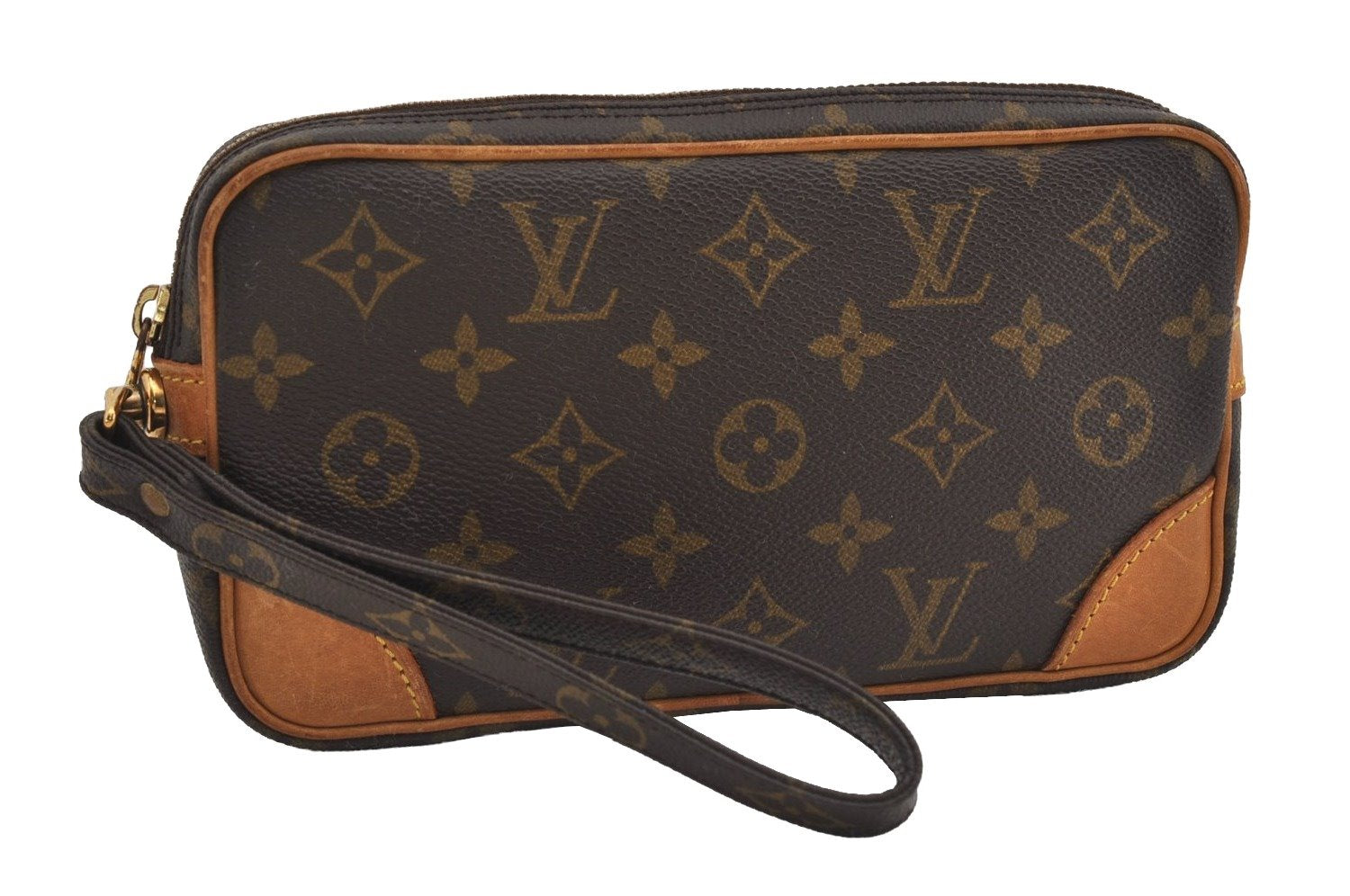 Authentic Louis Vuitton Monogram Marly Dragonne PM M51827 Clutch Hand Bag 2656I