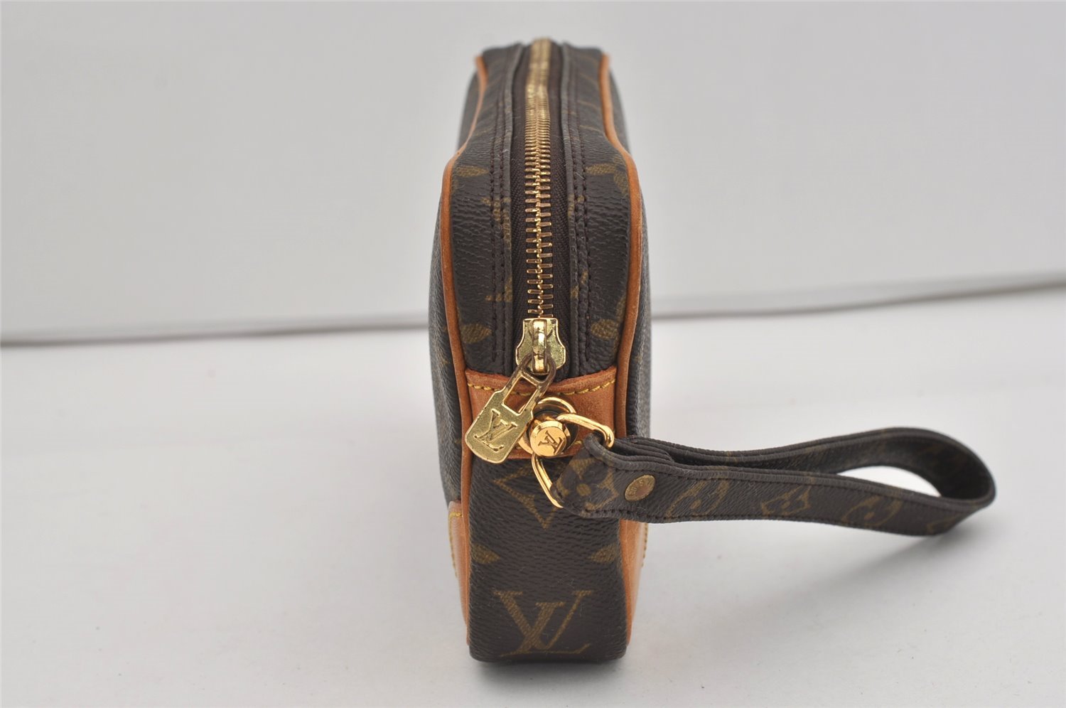 Authentic Louis Vuitton Monogram Marly Dragonne PM M51827 Clutch Hand Bag 2656I