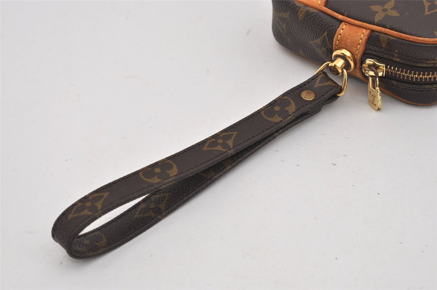 Authentic Louis Vuitton Monogram Marly Dragonne PM M51827 Clutch Hand Bag 2656I