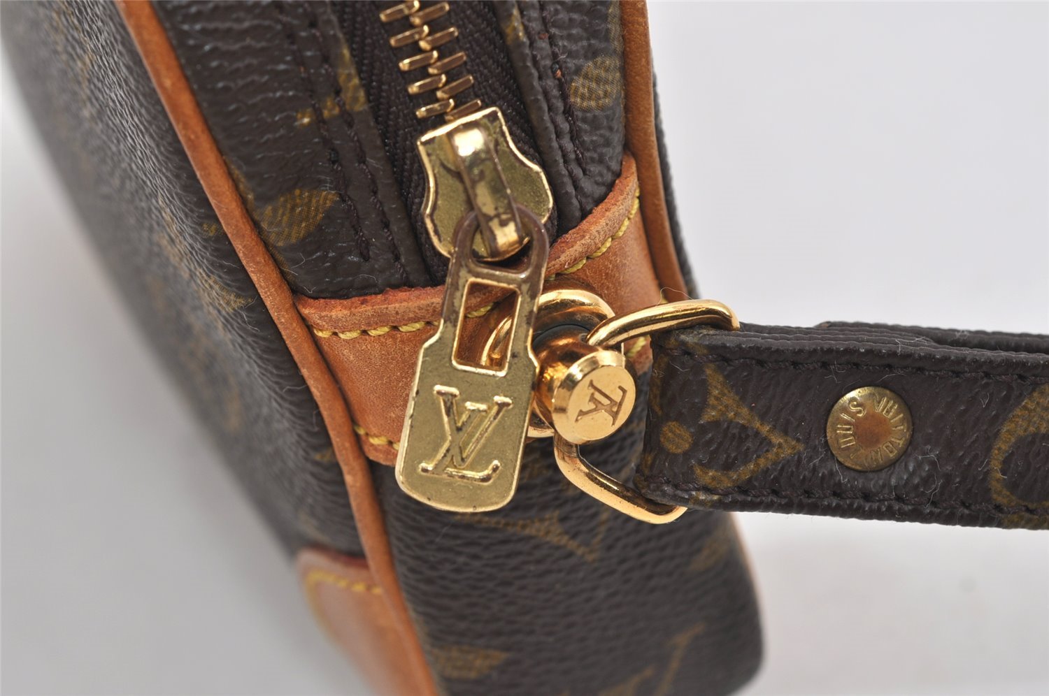 Authentic Louis Vuitton Monogram Marly Dragonne PM M51827 Clutch Hand Bag 2656I