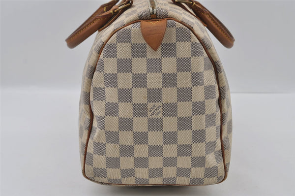 Authentic Louis Vuitton Damier Azur Speedy30 Hand Boston Bag N41533 LV 2657I