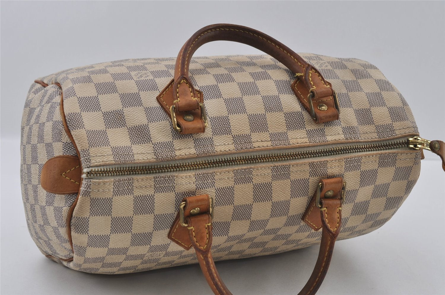 Authentic Louis Vuitton Damier Azur Speedy30 Hand Boston Bag N41533 LV 2657I