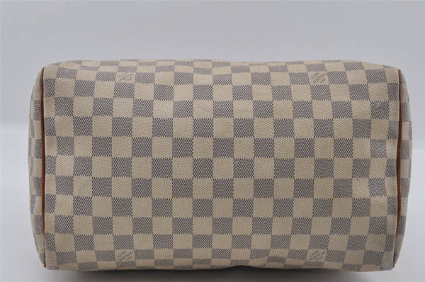 Authentic Louis Vuitton Damier Azur Speedy30 Hand Boston Bag N41533 LV 2657I