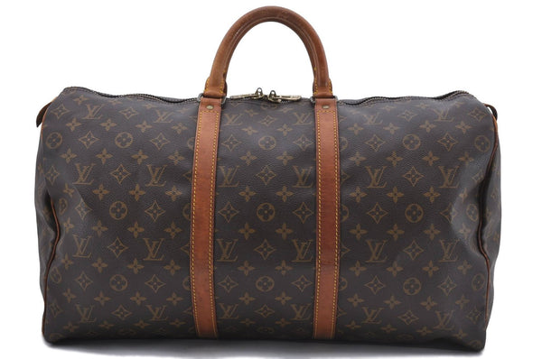 Authentic Louis Vuitton Monogram Keepall 50 Boston Bag M41426 LV 2658D