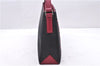 Authentic BURBERRY Nylon Leather Shoulder Hand Bag Black Red 2658E