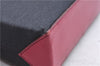 Authentic BURBERRY Nylon Leather Shoulder Hand Bag Black Red 2658E