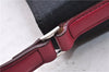 Authentic BURBERRY Nylon Leather Shoulder Hand Bag Black Red 2658E
