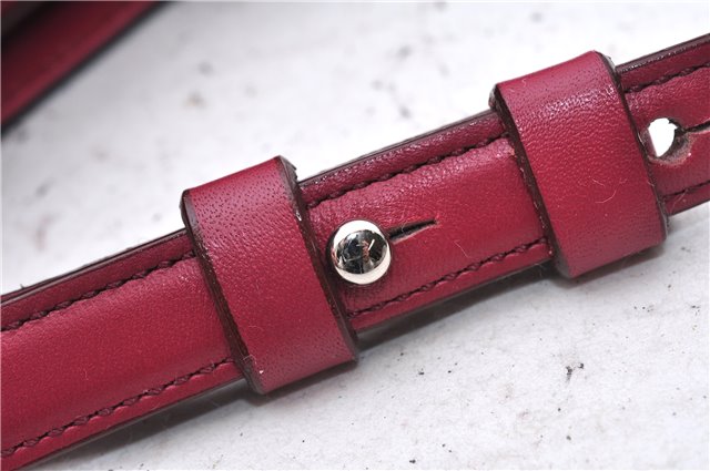 Authentic BURBERRY Nylon Leather Shoulder Hand Bag Black Red 2658E