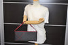 Authentic BURBERRY Nylon Leather Shoulder Hand Bag Black Red 2658E