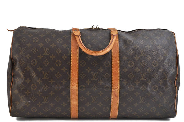 Authentic Louis Vuitton Monogram Keepall 55 Boston Bag M41424 LV 2659D