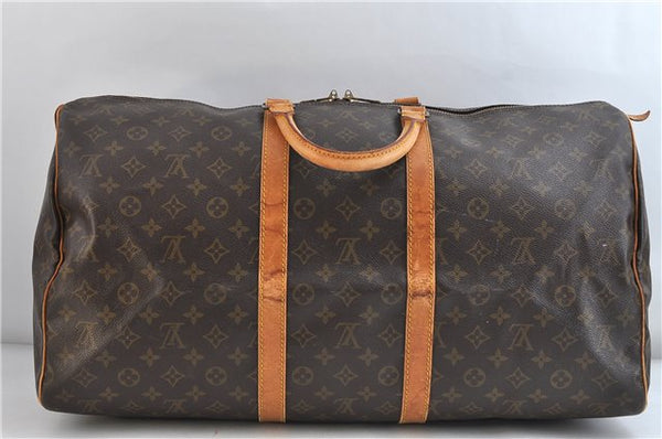 Authentic Louis Vuitton Monogram Keepall 55 Boston Bag M41424 LV 2659D