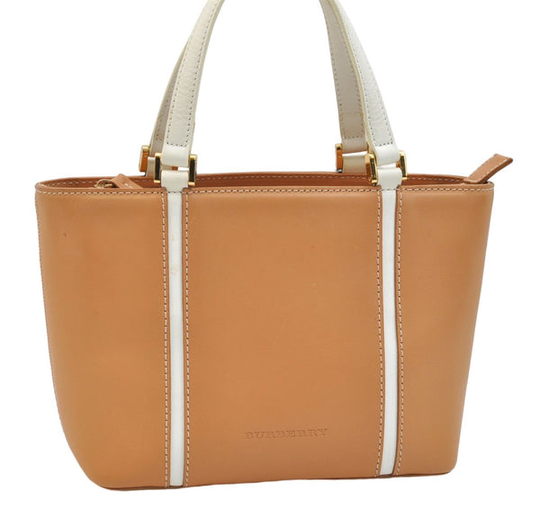 Authentic BURBERRY Vintage Leather Shoulder Hand Bag Purse Brown 2659E